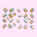 Graduated colored nails