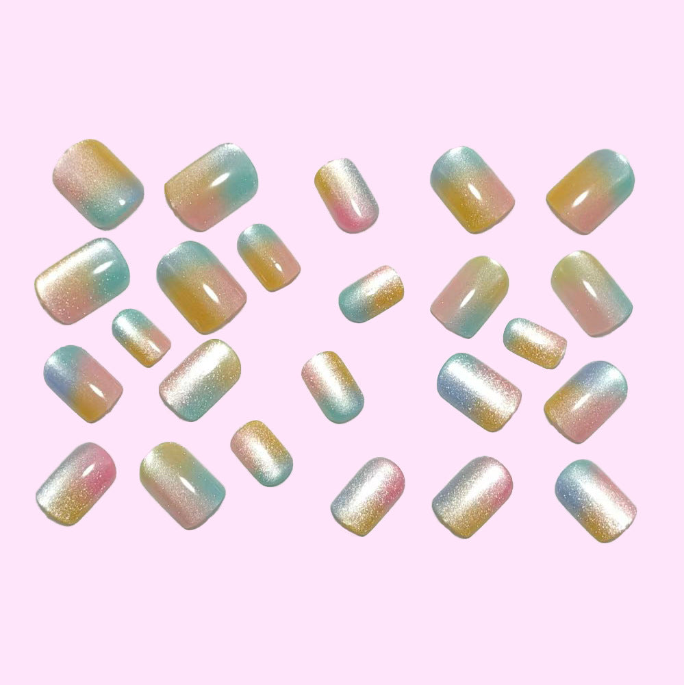 Graduated colored nails