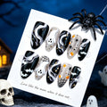 Ghost almond dark spider nails