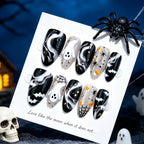 Ghost almond dark spider nails