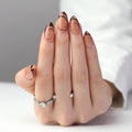 Autumn striped nails