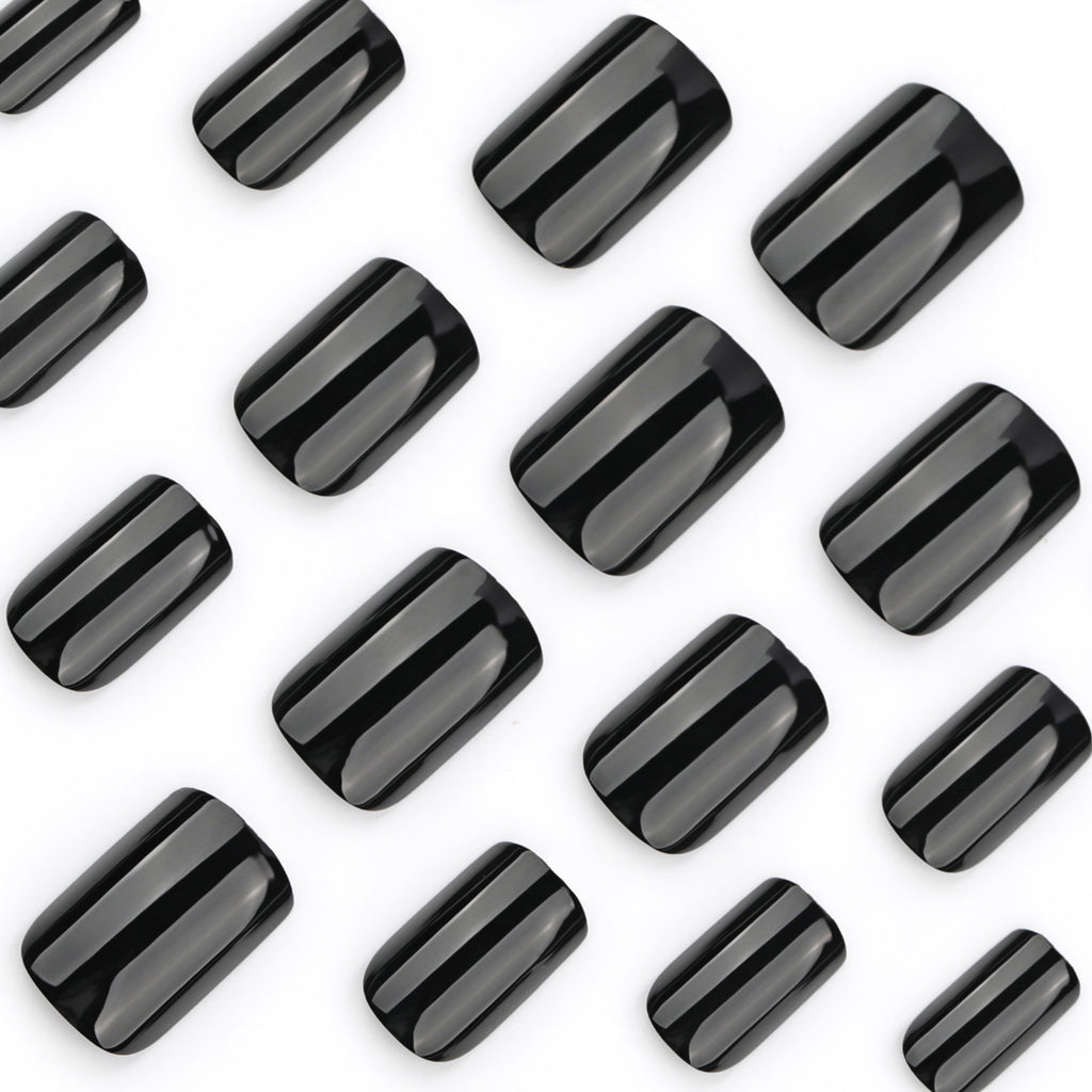 Classic black nails