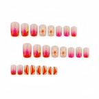 Pink-orange nails