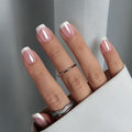 24pcs French-style short press-on nails