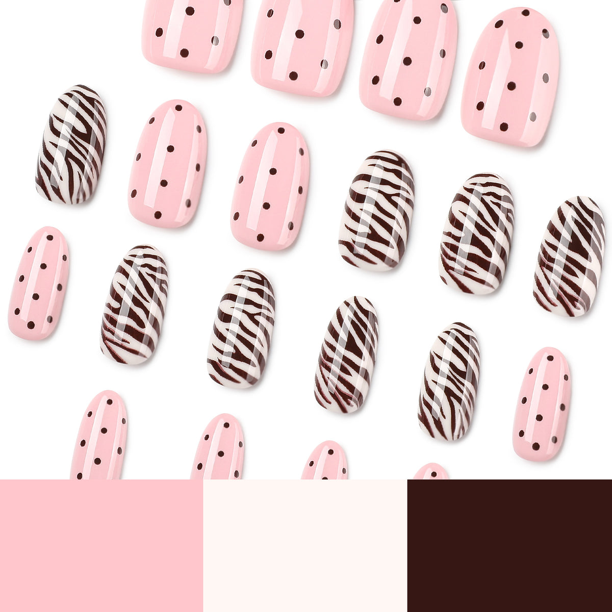 Pink zebra nails