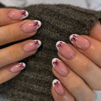 Valentine's Day bow nails