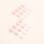 Shiny pearlescent pink nails