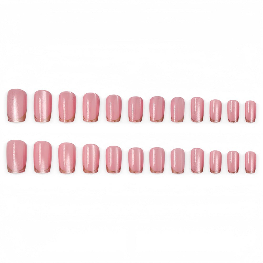 Peach blossom gilded nails