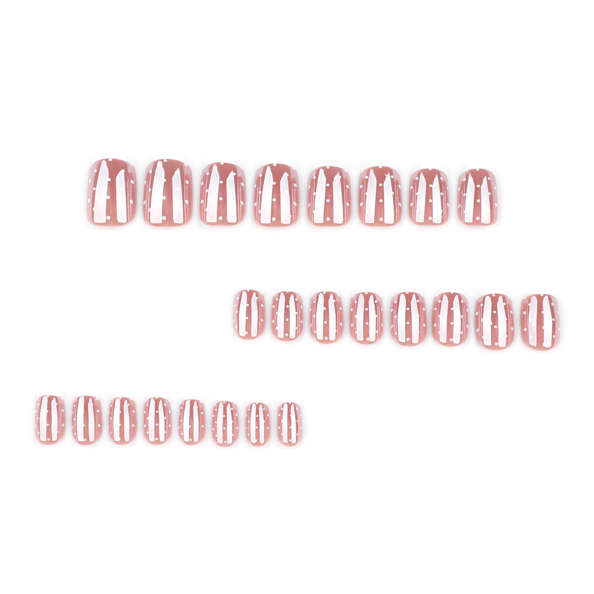 Aurora Milk Polka Dot nails