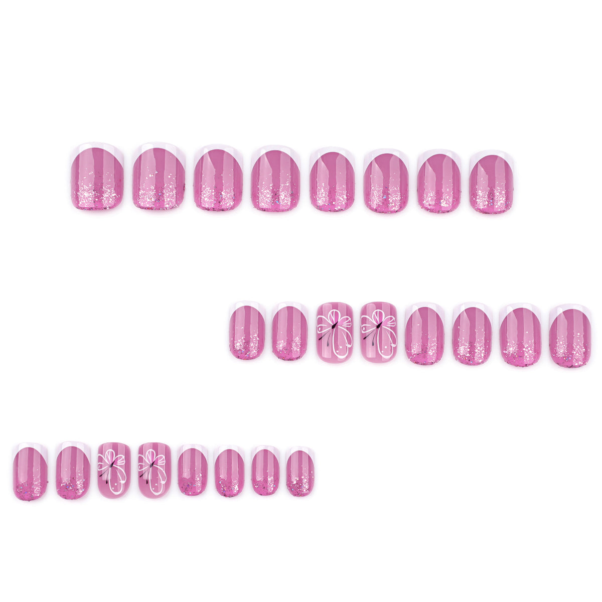Butterfly French nails