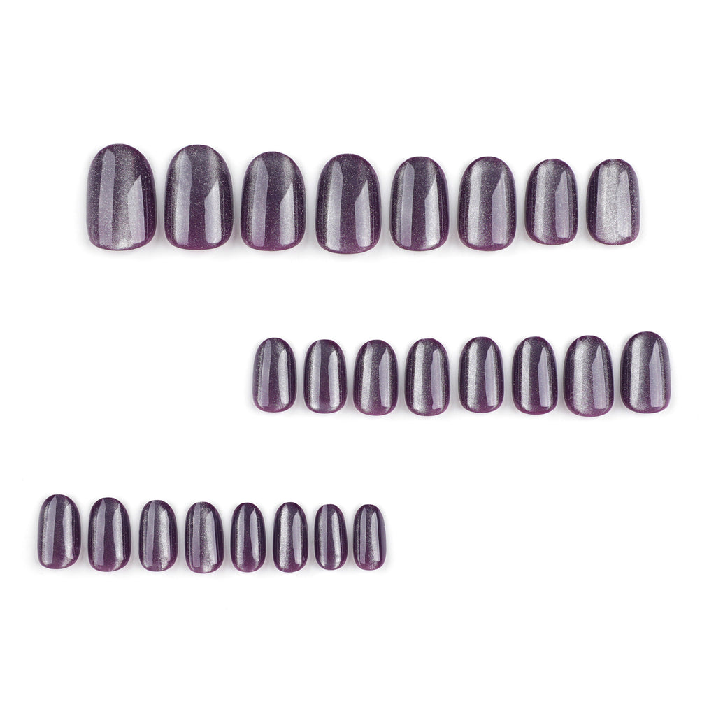 Grape crystal nails