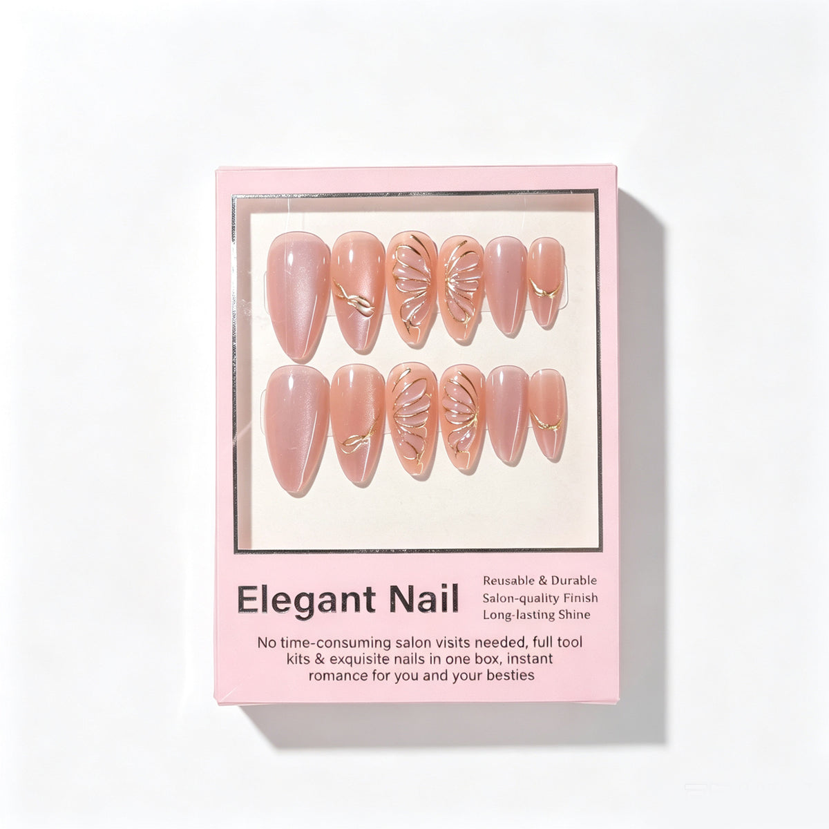 Designer's gilded cat's eye nails