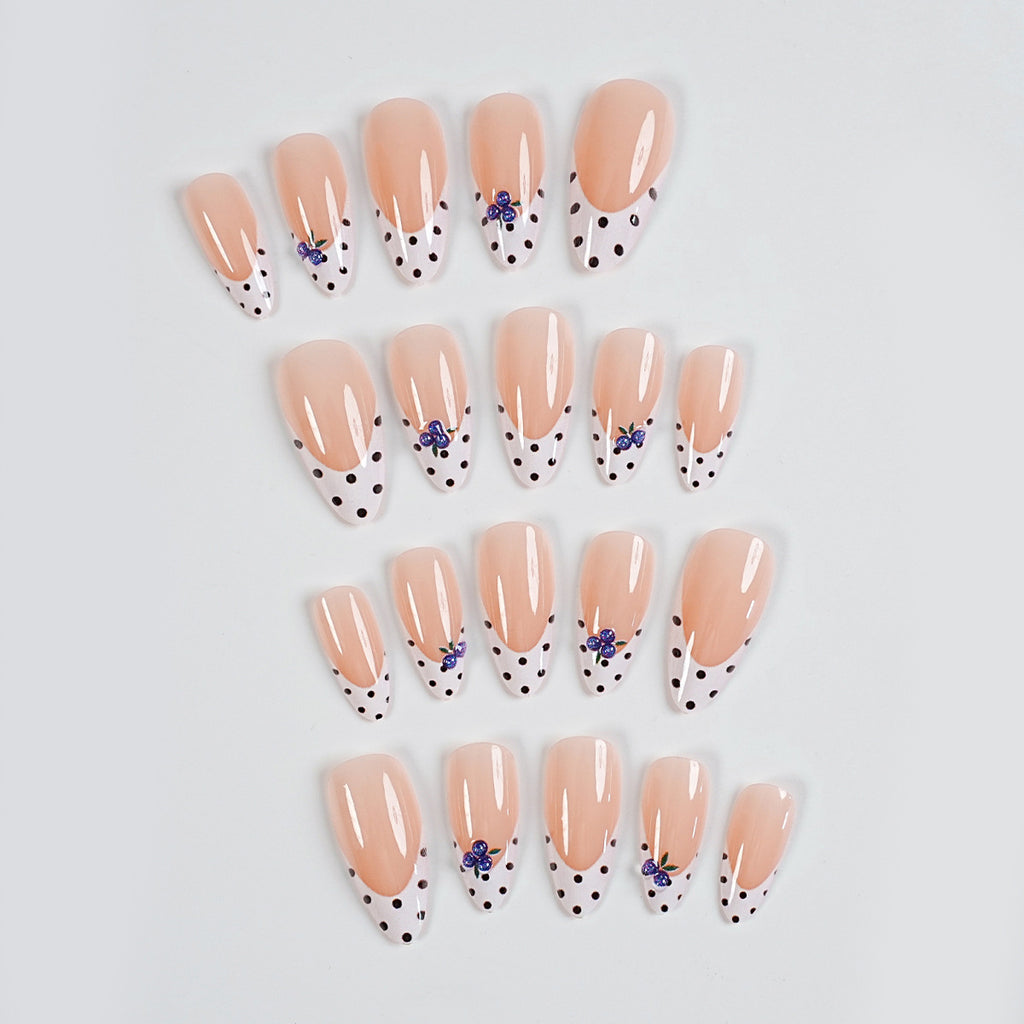Blueberry French nails