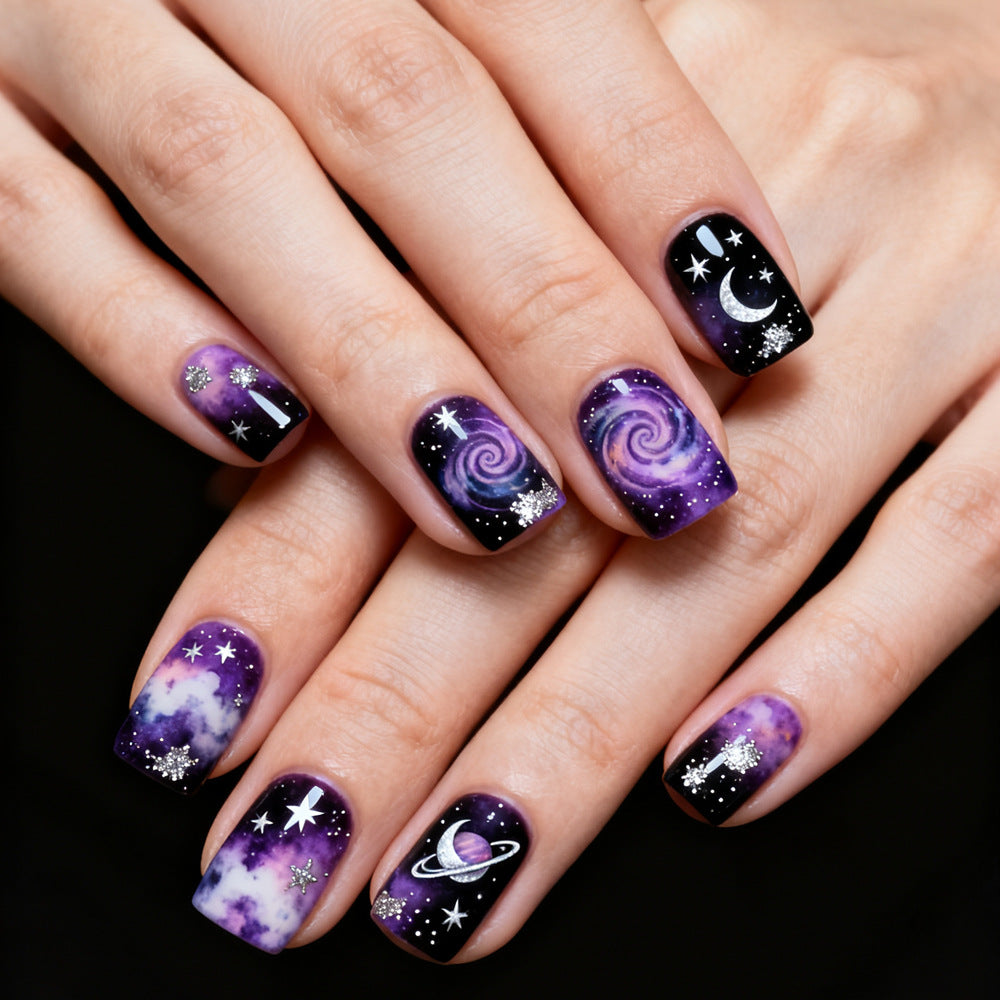 Cosmic Starry Sky Nails