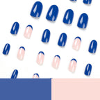 Klein Blue French Nail