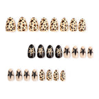 Star-shaped leopard print nails