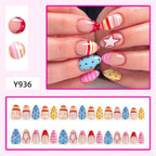 Macaron polka dot nails