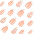 French White 3D flower Almond nails