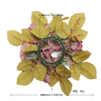 Simulation rose hydrangea candleholder wreath table decoration for wedding decoration