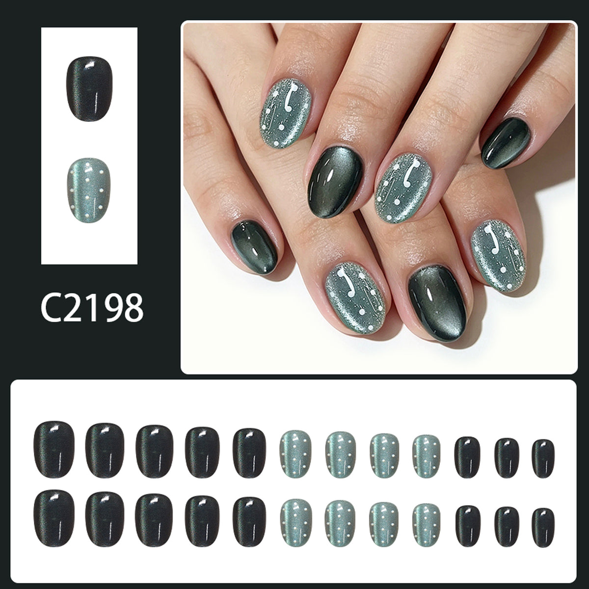Haze blue nails