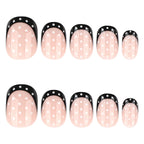 Pearl polka dot milk nails