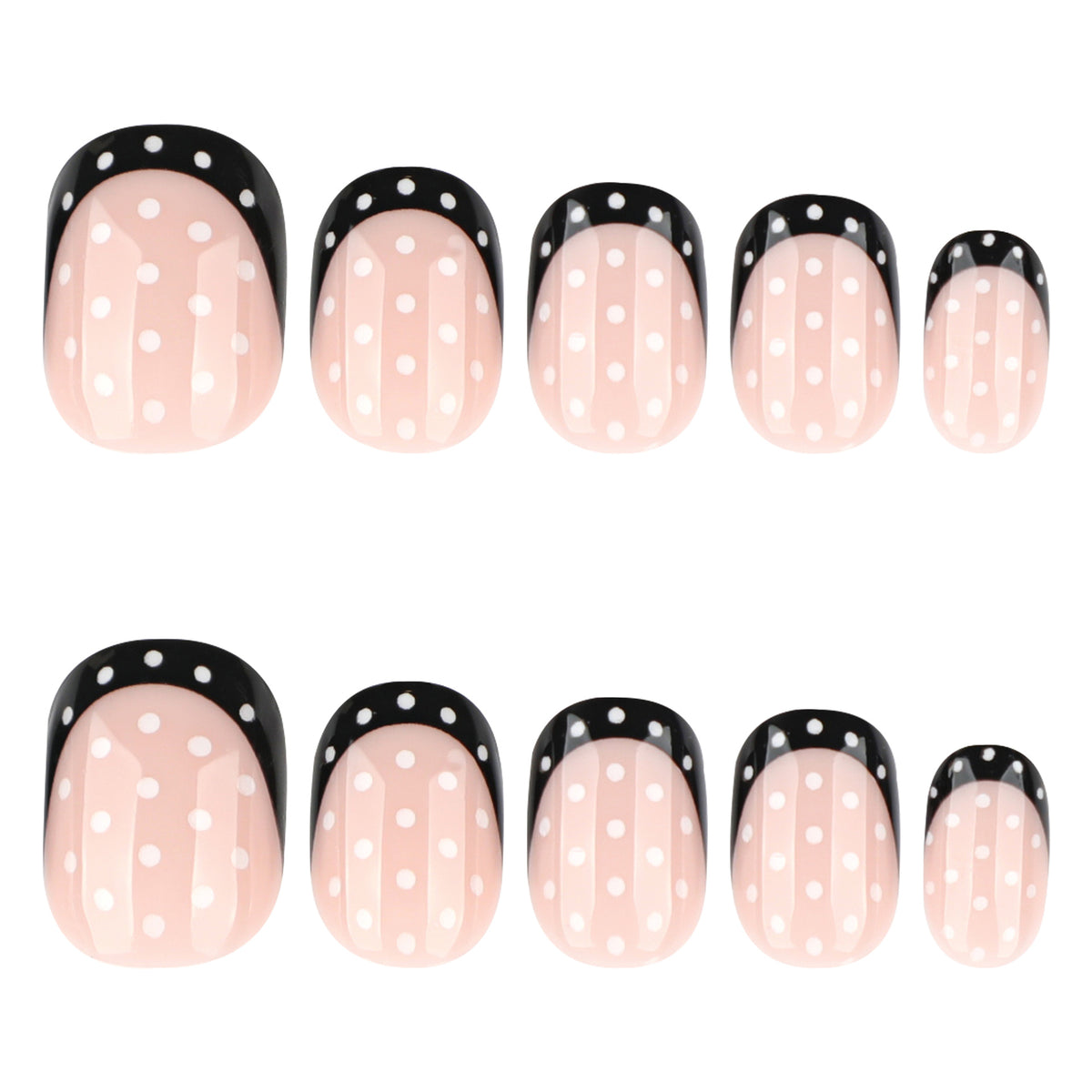Pearl polka dot milk nails