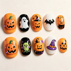 Pumpkin Halloween Nails