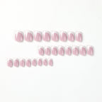 Short square white French-style nails