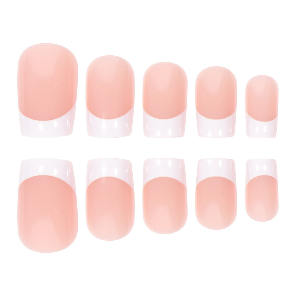 24pcs Square French-style long nail