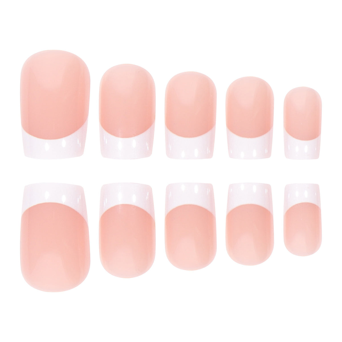 24pcs Square French-style long nail