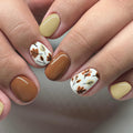 Autumn Maple Brown short nails