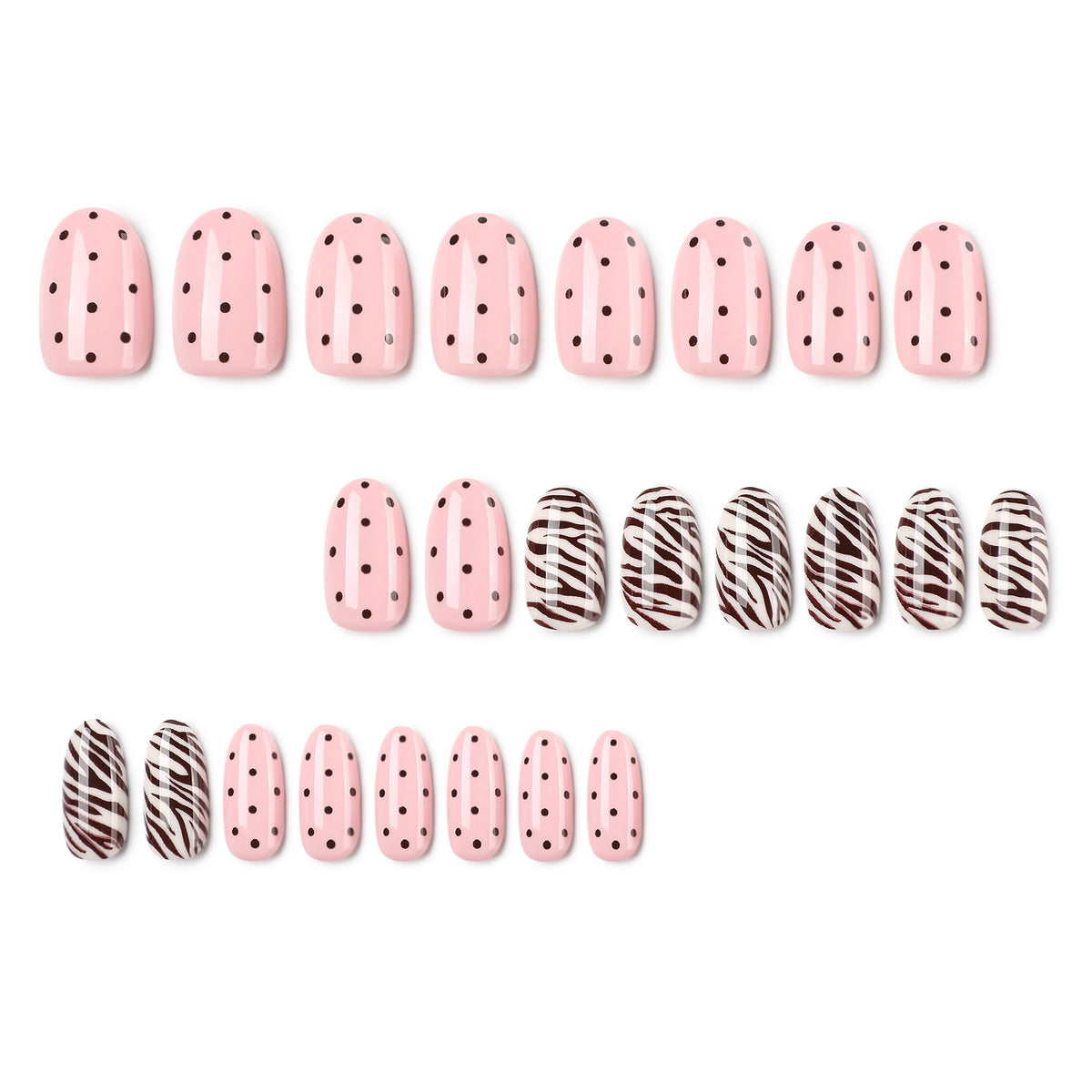 Pink zebra nails