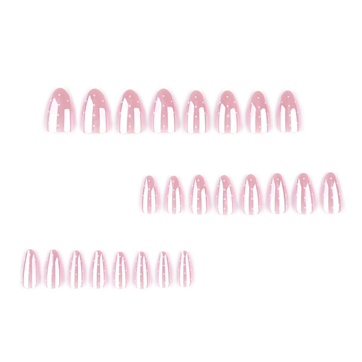 Pink polka dot nails