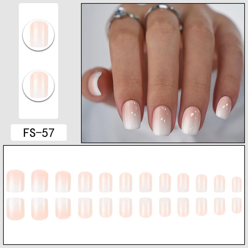 24pcs Ombre Square style nails