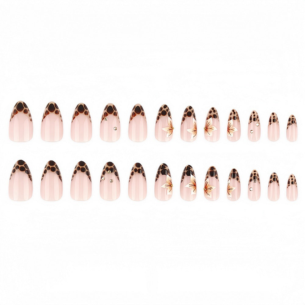 Spotted flower nails