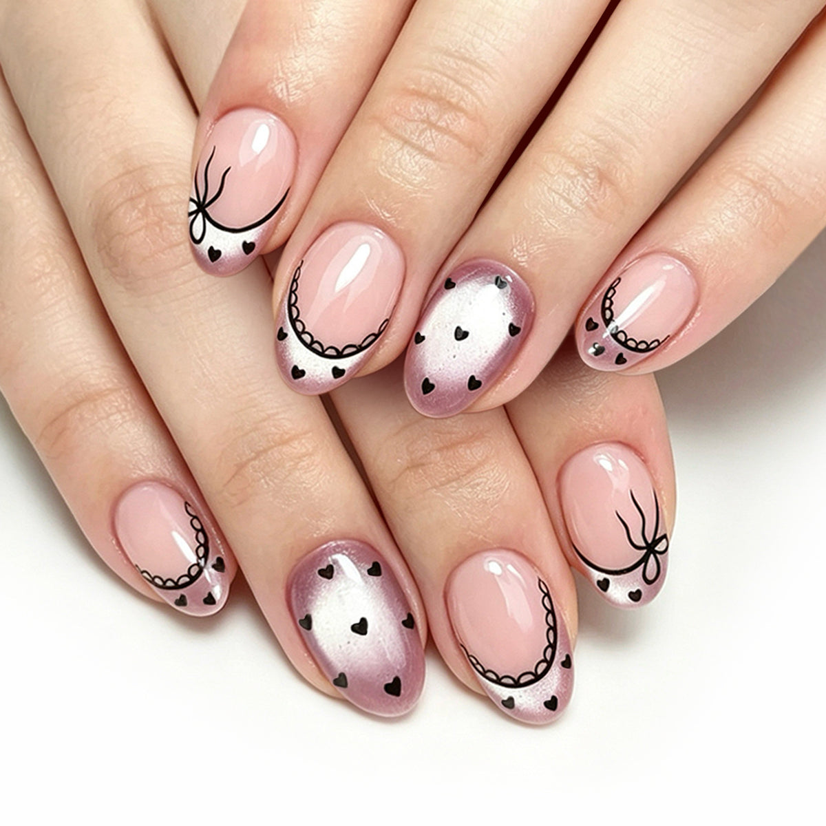 Lotus root starch French bow nails
