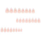 Short Ombre white Almond nails