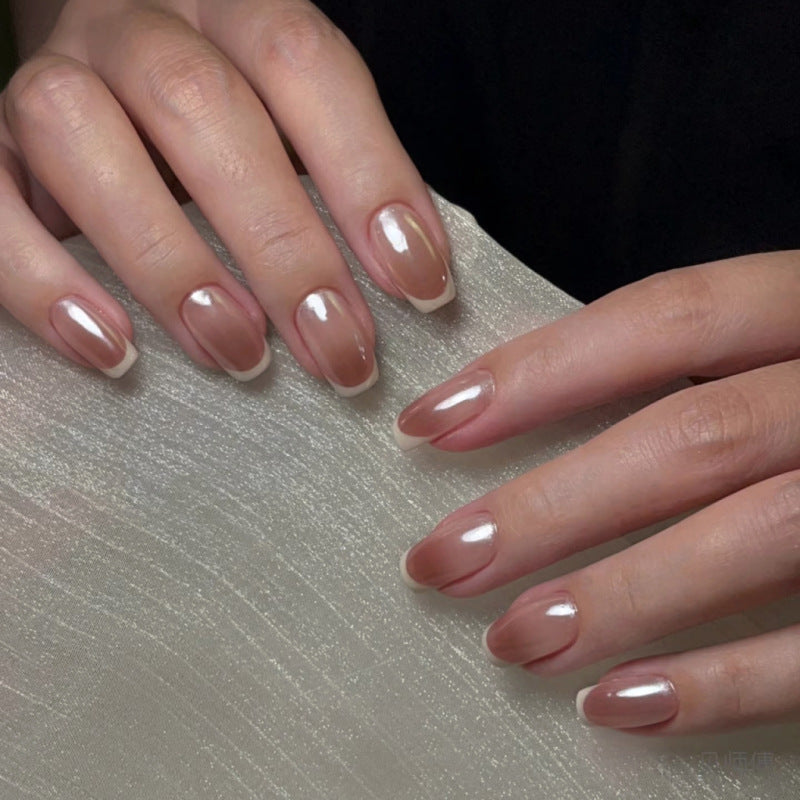 White coated nails