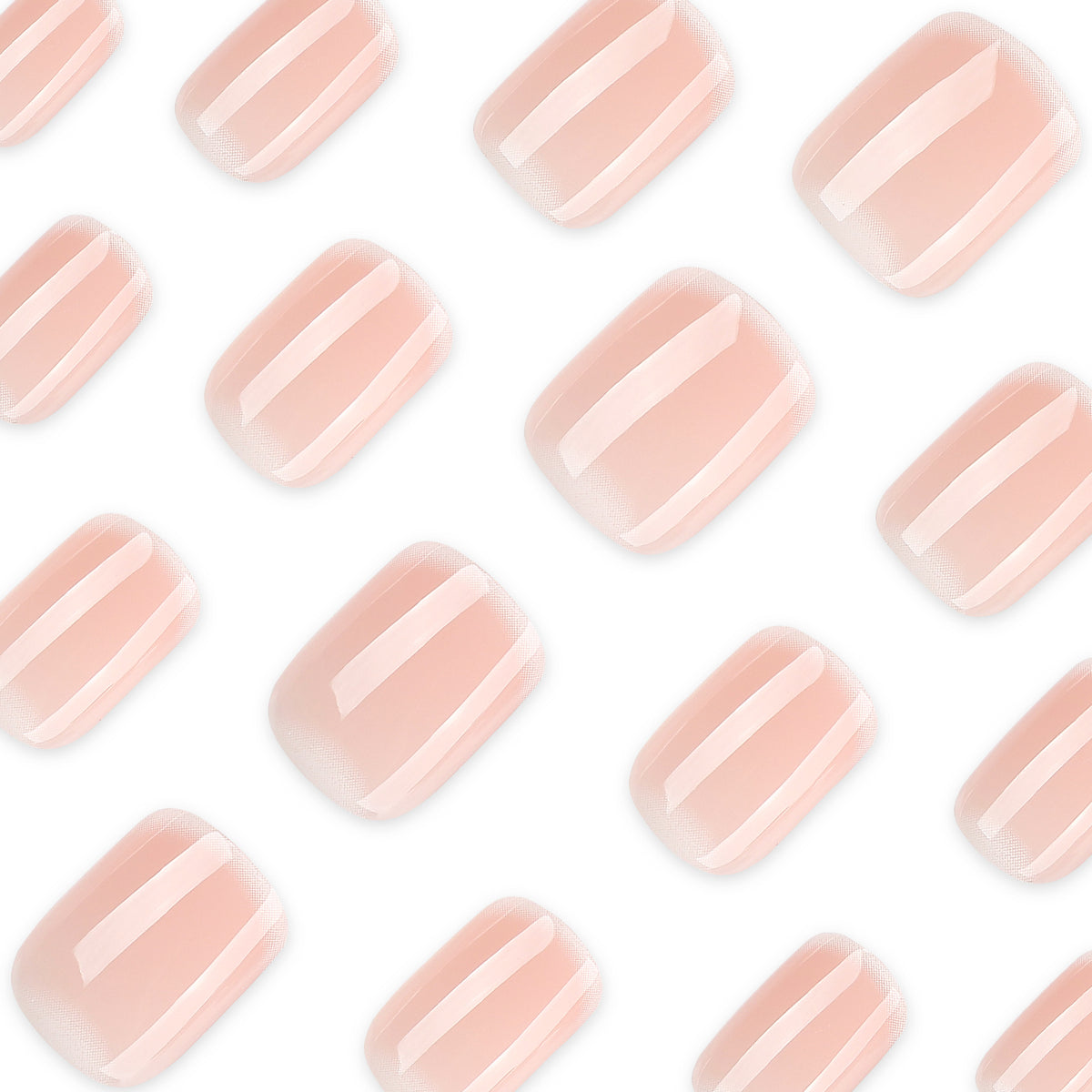 Gradient peach nails