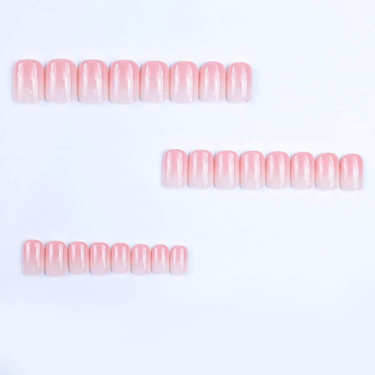 Bare color gradient nails