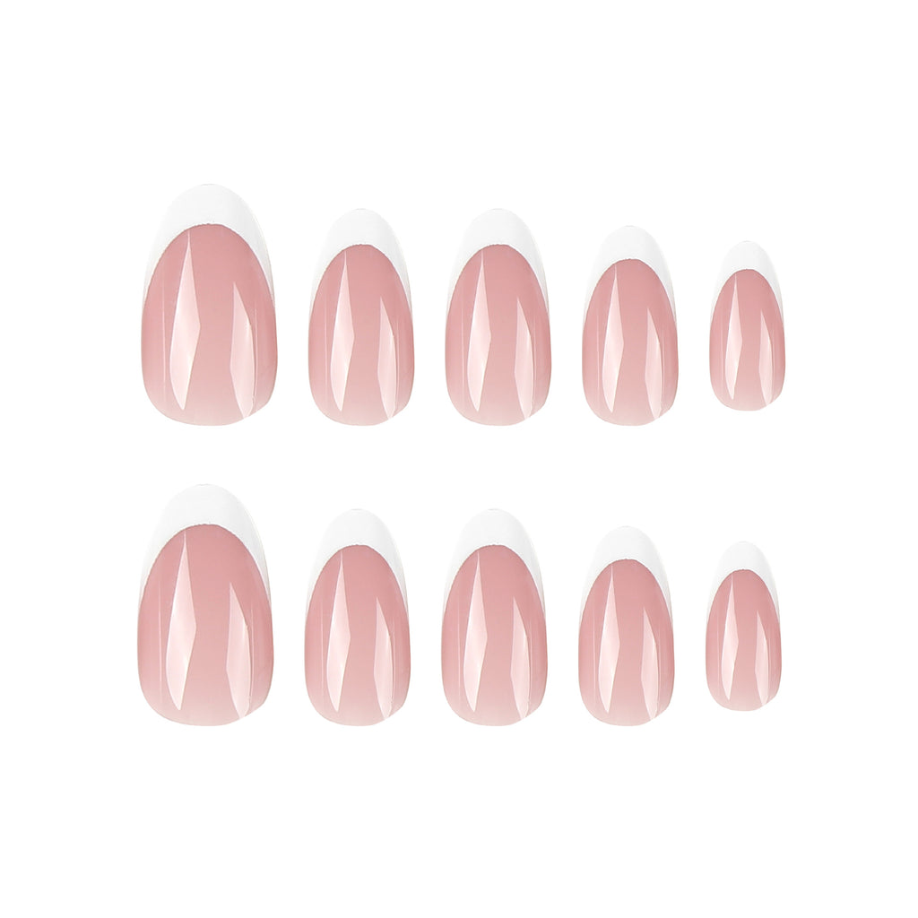 Pink peach nails