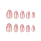 Pink peach nails