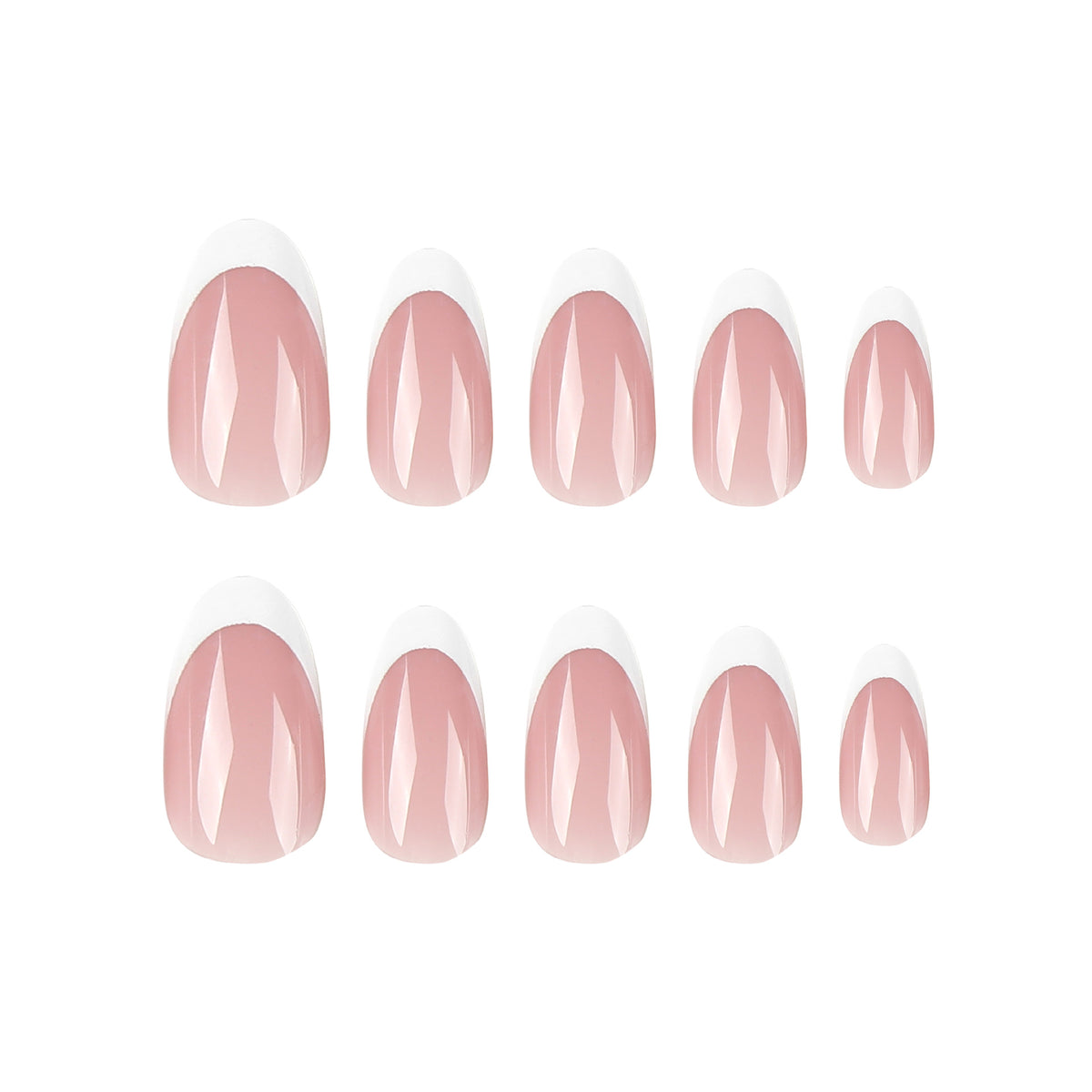Pink peach nails