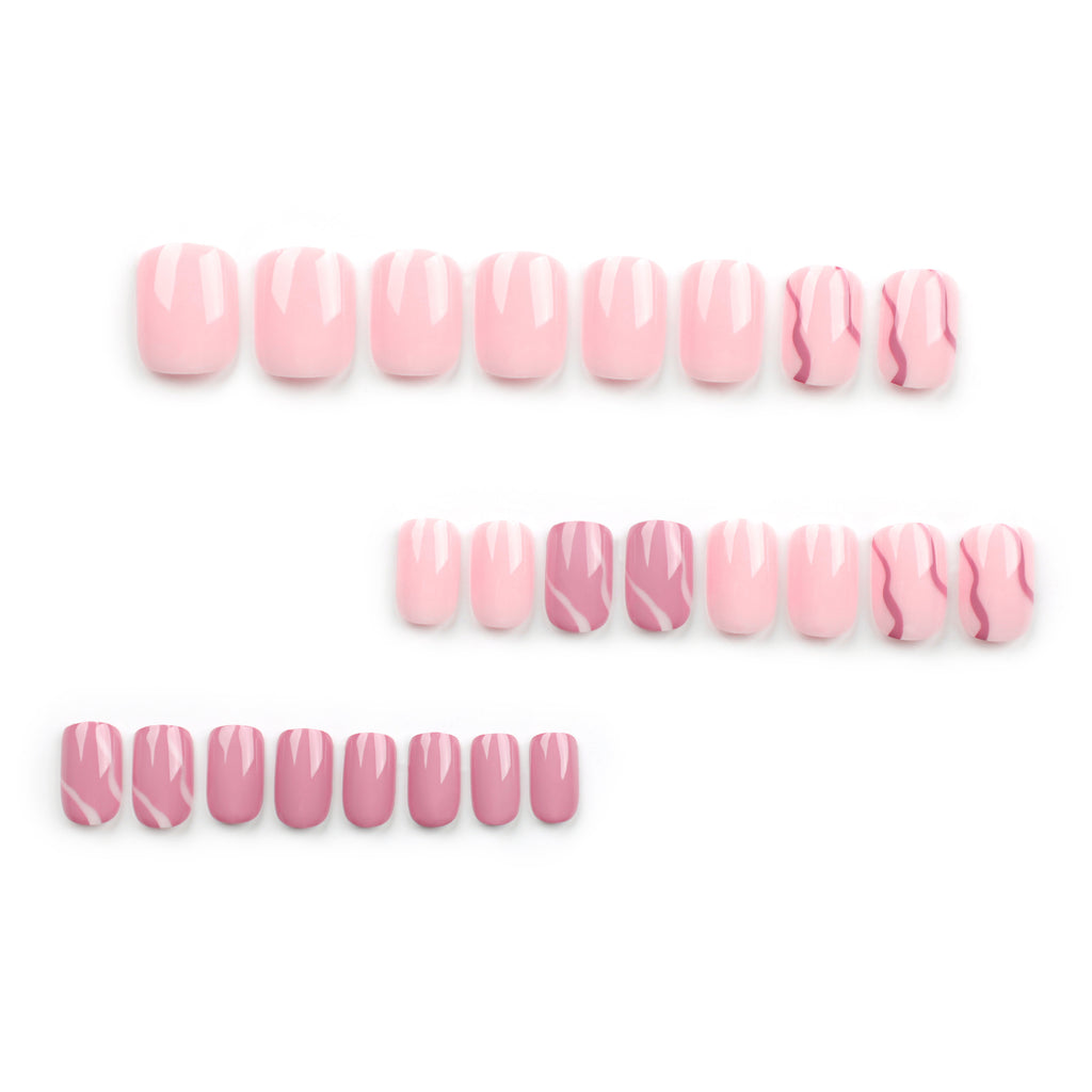 Striped candy nails