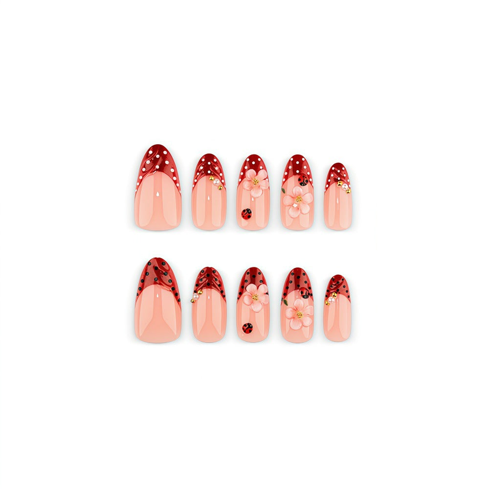 Seven-spotted ladybug nail polish