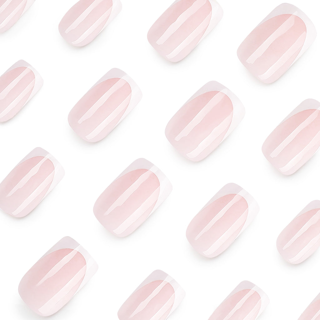 White French-style Square nails