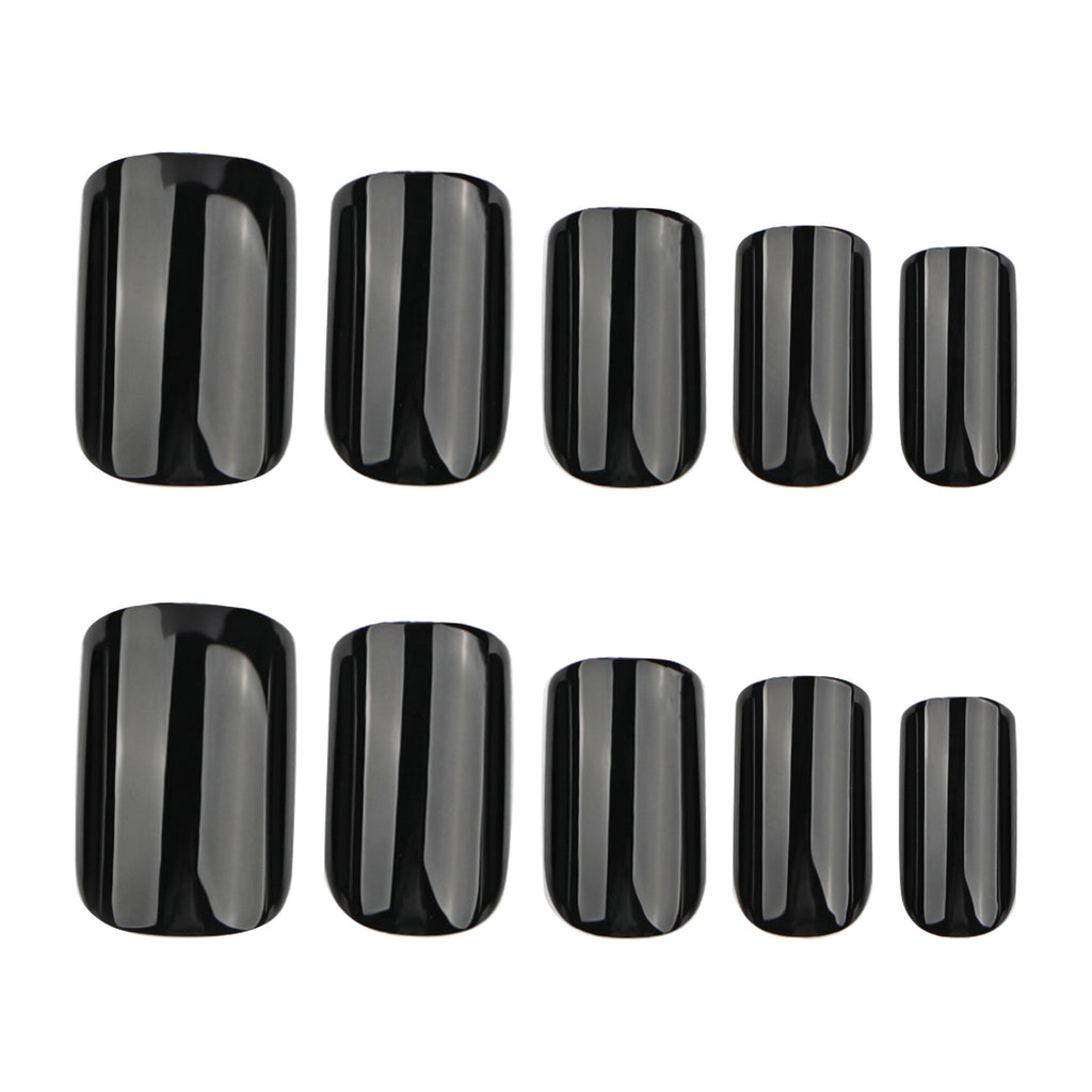 Classic black nails
