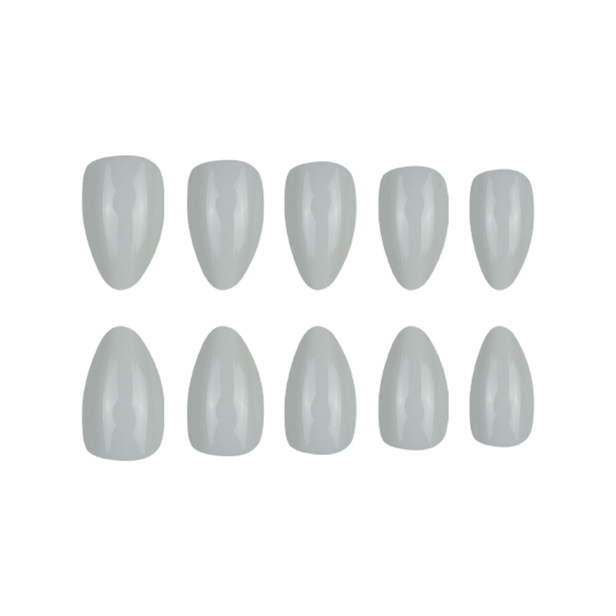 30pcs Short Almond-shaped shiny Nails