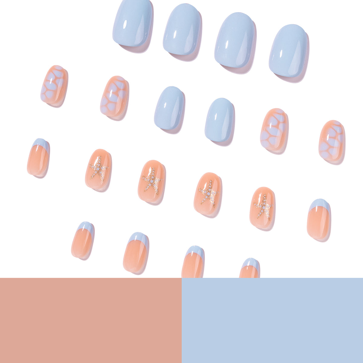 Short blue nails