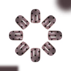 24pcs Black Polka dot gray Cat eye Nails